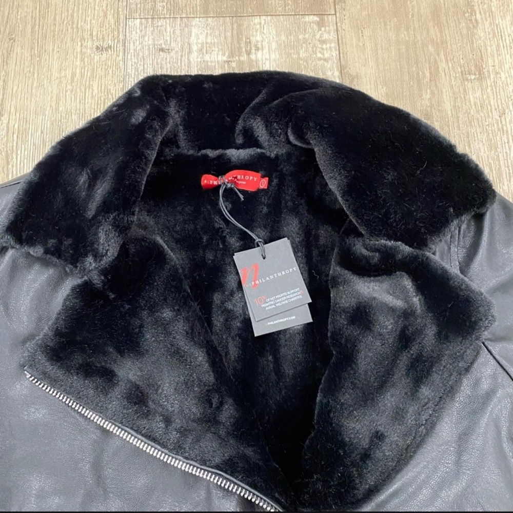 N:Philanthropy Faux Leather Jacket Size Small - Picture 3 of 3